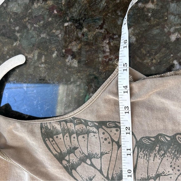 Forever 21 Butterfly Grunge Collared Vest Tank. Raw edge. Y2K inspired. Festival - Picture 9 of 11